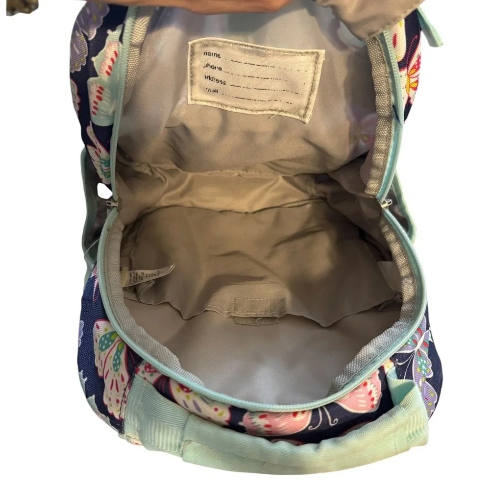 Pottery Barn Kids Mackenzie Small Backpack Navy Butterfly Aqua Trim School Bag